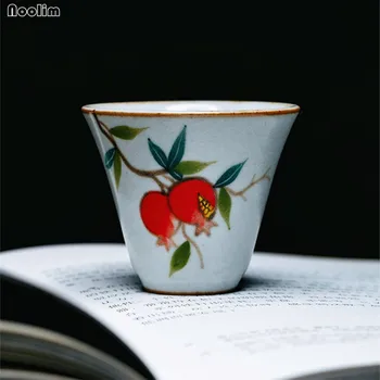 NOOLIM Jingdezhen Keramické Pastelové Ručně Malované granátové jablko Master Cup Pece Malé Šálky Office Kung Fu Sklenice Čajový Set