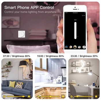 WiFi Inteligentní Světelný Stmívač Přepínač Touch Smart Přepínače Zeď, Dálkové Ovládání, Lehké Práce Alexa UK.