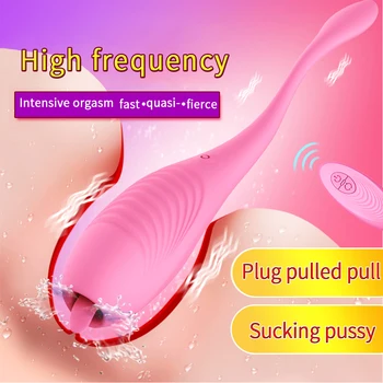 Ústní Jazyk Olizuje Vaginální Míč Dálkové Ovládání Klitoris Stimulátor Vibrační Kegal Vejce Utáhnout Vagina Dospělý Sex Hračky pro Ženy