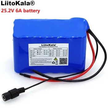 LiitoK 24V 6Ah 6S3P 18650 Baterie 6000mAh Elektrické Kolo, Moped /Elektro/Li ion Akumulátor s 25,2 v BMS Ochranu