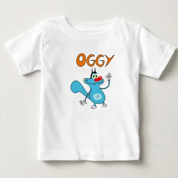 2020 Oggy a Švábi dětské Krátký Rukáv T-košile Chlapec Dívku Čisté Bavlny Prodyšné tričko Letní Tričko Děti