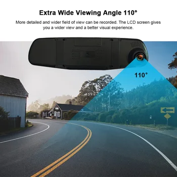 2020 3,5 palcový 1080P Full high-definition Auto Řidičský Video Rekordér Zrcátku Dvr Auto Noční Vidění Zadní Pohled Dash Fotoaparát