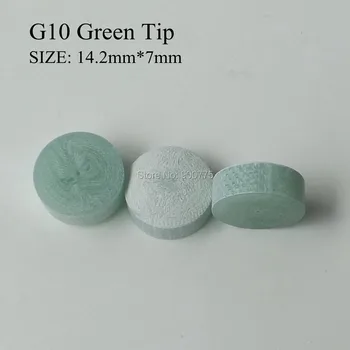 Přestávka Skok Tipy G10 Zelené Vlákno tipy pro hru Pool Tágo kulečník příslušenství 14.2 mm*7mm