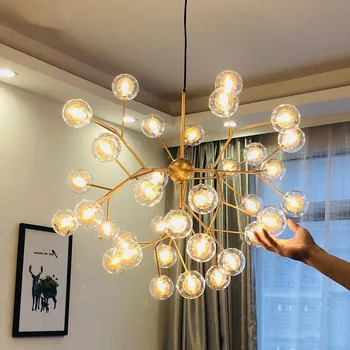 Nové Moderní LED firefly sputnik Lustr světlo stylové větev stromu lustr lampa dekorativní stropní chandelies visí
