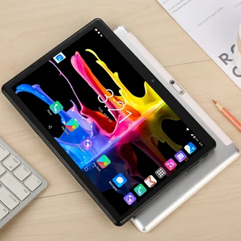 Nový 10.1 palcový Tablet Pc Android 7.0 Quad Core 3G Telefon Tablet 1 GB+32GB Dual SIM, GPS, WiFi, Bluetooth 2.5 D HD Displej