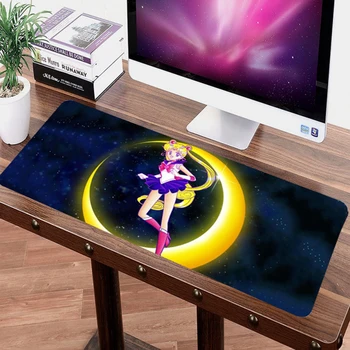 70x30cm velké XL Sailor Moon anime podložka pod myš sexy dívka zamykání okraji protiskluzová herní podložka pod myš gamer otaku Klávesnice Počítače Mat