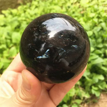 Přírodní blacke Astrophyllite Míč leštěný křemen kamenné Koule 50-60mm
