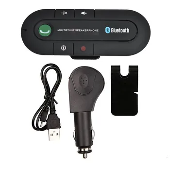 Bluetooth Handsfree Car Kit, Hlasitý telefon, Auto Adaptér Aux, Bluetooth Kit Reproduktor Mini Reproduktor Telefonu Vysílač MP3 Přehrávač