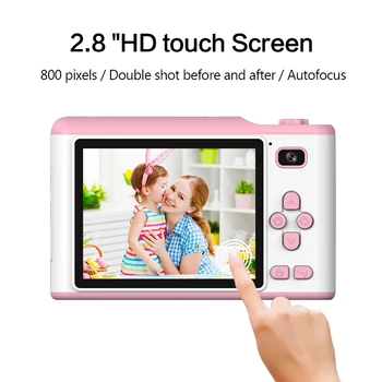 Děti Mini Kamera 2.8 Palcový Dotykový Displej, 1080P, Digitální Fotoaparát Nahrávání Videa Fotoaparát Pro Děti Dítě Dárek k Narozeninám