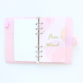 Domikee Nové roztomilé kožené vázaná kniha pojiva, spirála notebook kanceláři školy korejské plnitelné agenda, plánovač, organizátor, papírnictví
