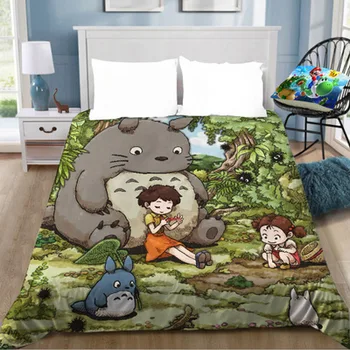 Prostěradlo Totoro Anime Kreslený tv s Plochou prostěradla pro Děti, Dárky, Děti Pokoj Dekor Home ložní prádlo Ložní Prádlo Ložní prádlo