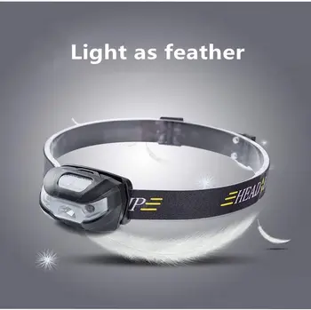 ZHIYU Světlomet Svítilna USB Nabíjecí -Super Jasné Led Vodotěsné Jasné Pochodeň Gesto senzor světlomet venkovní aktivity