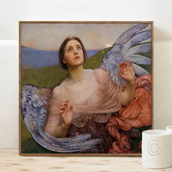 Britský Malíř Annie Louisa Swynnerton - Zrak Plakáty a Tisky Wall Art Malířské Plátno pro Obývací Pokoj Dekor
