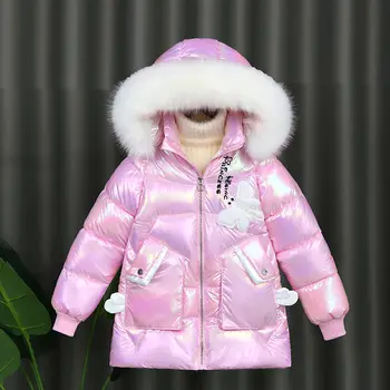 2020 Dívky Bundy dětské Zimní Oblečení Dětské Teplé Husté Srsti, Větruodolná Bunda pro Dívky Cartoon Parka Zimní Svrchní oblečení