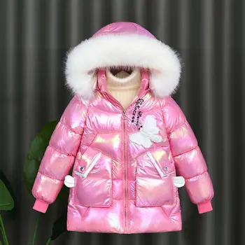 2020 Dívky Bundy dětské Zimní Oblečení Dětské Teplé Husté Srsti, Větruodolná Bunda pro Dívky Cartoon Parka Zimní Svrchní oblečení