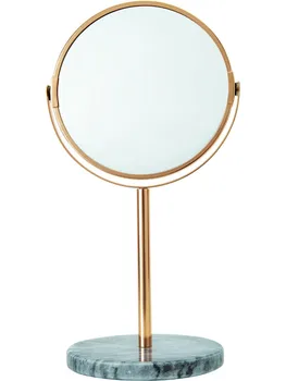 Luxusní Mramorové Základně Rose Gold Mirror Make-Up Kosmetickým Zrcadlem Domova Kosmetické Dámy Kanceláři Koleje Ploše Kulaté Zrcátko