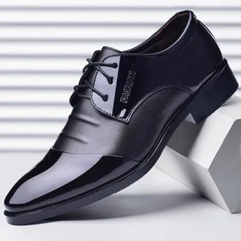 Muži Business Šaty, Boty Špičaté Nízké podpatky Svatební Boty Mělké Ležérní Boty zapatos de hombre de vestir formální sapato 966