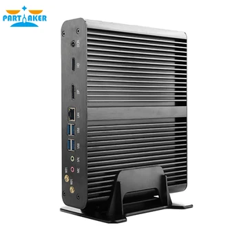 Účastníkem pasivním chlazením Mini PC, Intel Core i7 10710U 10510U Desktop PC s Windows 10 2*DDR4 M. 2 NVMe+Msata+2,5