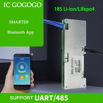 18 Lipo LiFePO4 Lithiová Baterie Rady pro Ochranu 60V Li-ion Mobilní Chytrý Telefon APLIKACI PC BMS UART Komunikace Bluetooth PCB eBike