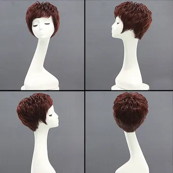 Spiral Curl Krátké Stroj Vyrobený Lidské Vlasy Paruky S Ofinou Remy Vlasy Rozšíření Afro Lidské Vlasy Paruky Pro Černé/Bílé Ženy