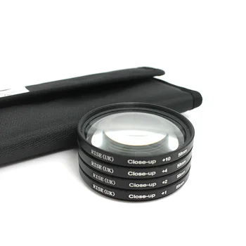 Close Up Makro Filtr Kit s Carry Bag +1 +2 +4 +10 Close-UP 49 52 55 58 62 67 72 77 mm pro Canon Nikon Sony Kamery