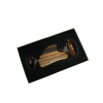 Rose Quartz Válec Sada Proti Stárnutí Obsidian Obličeje Masér Přírodní Zelené Jade Face Lifting Roller Ametyst Guasha Board Kit Box