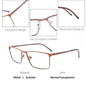Kovové Dioptrické Brýle Optické Bifokální, Progresivní Samozabarvovací Proti Modré, Jasné Objektiv Brýle Pro Muže