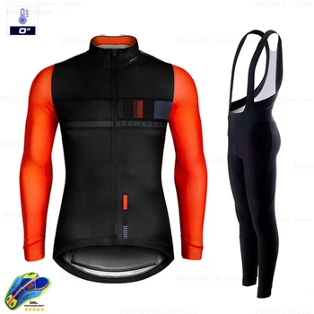 2020 Raudax Zimní Tepelné Rouno Cyklistické Oblečení Pánské Jersey Suit Triatlon Venkovní Koni Kolo MTB Oblečení Bib Kalhoty Set