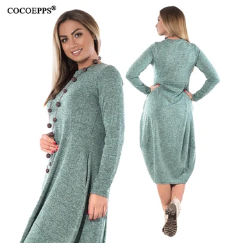 CACNCUT 5XL 6XL Podzim Zima šaty Velké Plus Velikost teplý ležérní šaty 2018 pletené šaty velké velikosti Vestidos Dámské Oblečení