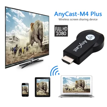 1ks Nejnovější Mini PC Android, Chromecast, HDMI, Wi-fi Dongle 2 zrcadlení více TV stick Adaptér Anycast M4 plus niklování