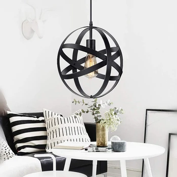 Nordic Creative Black Globe Závěsné Svítidlo Bar Obývací Pokoj Světlo Dekorativní Lustr