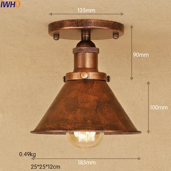 IWHD Ameican Rez Edison LED Stropní Světla Svítidla Obývací Pokoj Lampa Splachovací Mount Průmyslové Stropní Světlo, Svítidla, Osvětlení