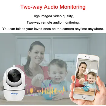 Techage 1080P P2P Cloud Bezdrátové IP Kamery Auto Motion Tracking Video Dohled Bezpečnostní CCTV Mini Kamera WiFi Baby Monitor