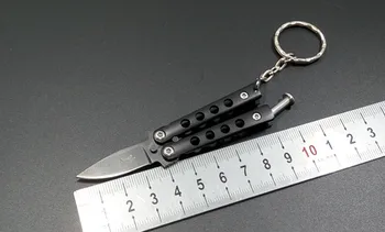 Mini 9cm buttefly nože hračky pro dospělé venkovní náhradních dílů s keychain