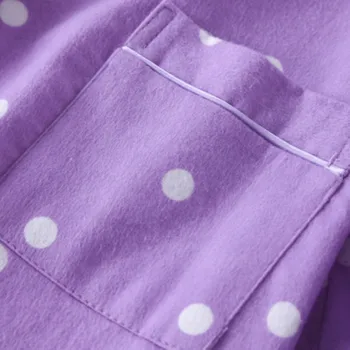 Bavlna Ženy Pyžamo Set Sexy Tisk Dot Pyjama Domů Femme Zimní Teplé Oblečení Na Spaní Velká Velikost 2020 Módní Pyžama