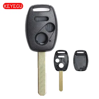 Keyecu 10PCS/Lot Remote Auto Klíč Shell Případě Fob 2 Tlačítko+1 pro Honda Civic Odyssey CR-V, Pilot, Ridgeline 2005-