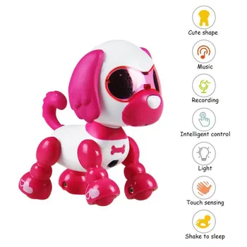 Elektronické domácí Zvířata Hračky, 4 Funkce Robot Hračka pro psy Inteligentní Pet Robot Děti Interaktivní Playmate Elektronické Pet Psí Hračky pro Děti