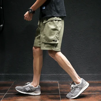 Harajuku šortky muži hip hop modis Cargo krátké kalhoty mužské volné volný čas kpop Pevné hombre armádní zelená běžců beach krátké kalhoty pánské