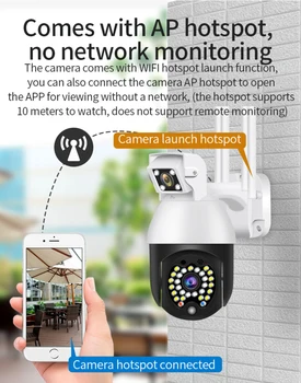 Bezdrátová IP Kamera 1080P PTZ Wi-fi Smart Bezpečnostní Kamery CCTV HD LED IR Cam Noční Vidění Síťové kamery, Video Dohled