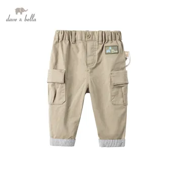 DBS16289 dave bella jarní baby boys módní karikatura kapsy kalhot děti plné délky děti kalhoty kojenecké batole kalhoty