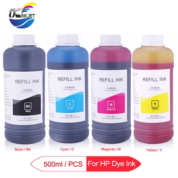 500 ml/Láhev Náplň Dye Ink Pro HP Designjet 500ps 800 4000 5000 T620 T770 T790 T1110 T1300 T2530 Z2100 Z3200 Z5200 Tiskárna Inkoust