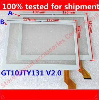 Bílé a černé GT10JTY131 V2.0 10.1 palcový kapacitní dotykový displej digitizér sklo pro tablet pc mid opravy Třech verzích