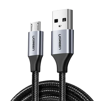 Ugreen Kabel Micro USB Nylon Pletené Nabíječka USB Micro USB Rychlé Nabíjení Kabel pro Samsung-Xiaomi-HTC Tablet, USB Kabel