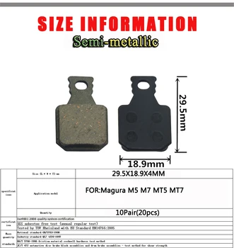 10 Pár MTB Horské Kolo Půjčovna Disků Brzdové Destičky Pro Magura M5 M7 MT5 MT7 Organické Součásti Příslušenství