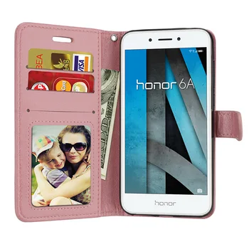 Pro Huawei Honor 6A DLI-TL20 DLI-AL10 Případě Flip Pouzdro Honor 6 Smartphone Peněženka Kožená Silicon Nárazuvzdorné Ochranné Pouzdro