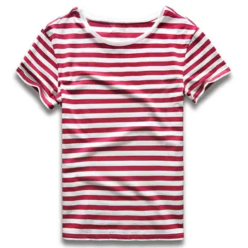 Pánské Pruhované Tričko Pruhy Top Tees Mužské Módní Krátký Rukáv Modrá Červená Bílá Černá T Košile Kostým Cosplay Party