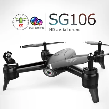 SG106 Wi-Fi FPV RC Drone 4K Kamera Optický Tok 1080P HD, Duální Kamera RC Quadcopter Vrtulník Letecké Video Letadla Hračky Dítě