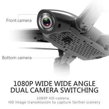SG106 Wi-Fi FPV RC Drone 4K Kamera Optický Tok 1080P HD, Duální Kamera RC Quadcopter Vrtulník Letecké Video Letadla Hračky Dítě