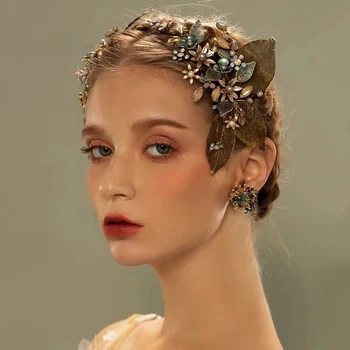 Retro Barokní Nevěsty Drahokamu Hairbands Svatební Sponky Do Vlasů Čelenka Crystal Svatební Vlasy Příslušenství, Večer Vlasy Šperky