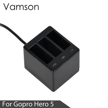 Vamson pro GoPro Hero 8 7 6 5 3-Kanál Nabíječka Příslušenství Pro Gopro Hero 8 7 6 5 Akční Kamera VP909